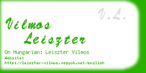 vilmos leiszter business card